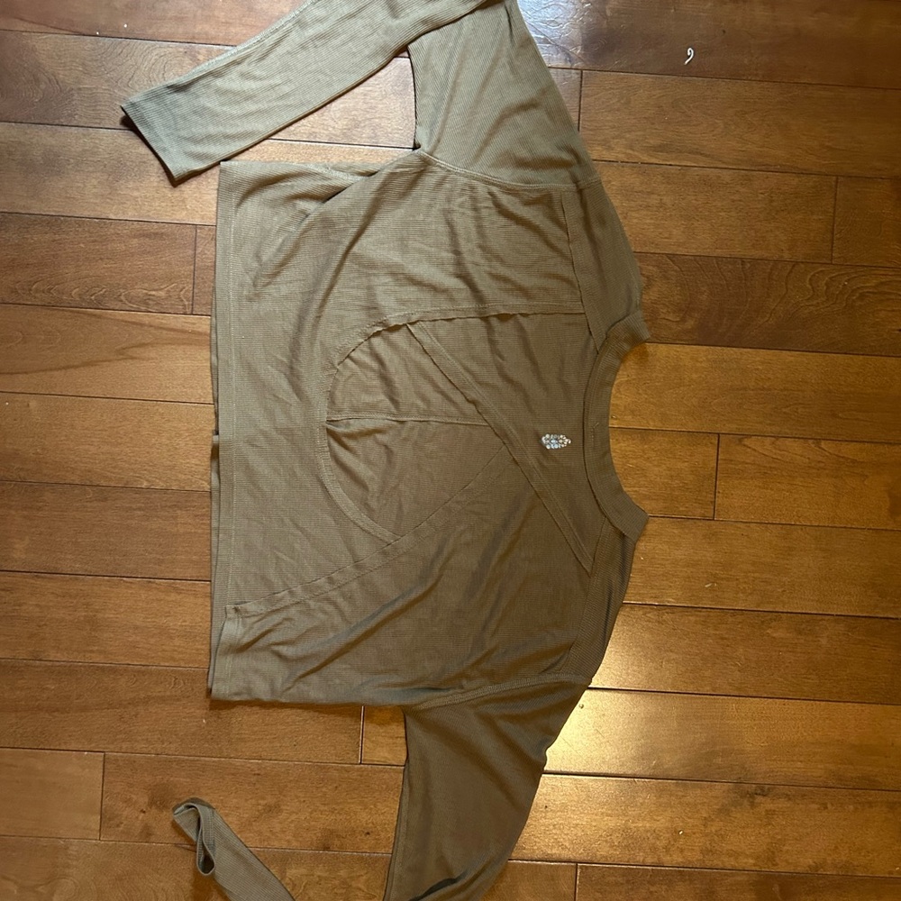 Free People FP Movement Crop Long Sleeve Top, Keyhole Back